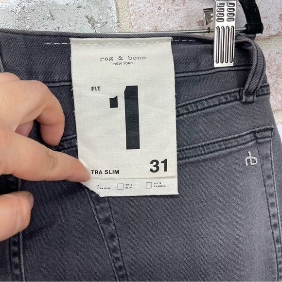 rag & bone fit 1 extra slim jeans in siclen - Picture 5 of 7